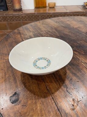 Canonsburg “Temporama”  pottery Serving Bowl with Turquoise